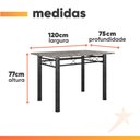 Ver imagem 3 de Conjunto de Mesa Itália 1,20m com 4 Cadeiras Dark/granito - Artefamol