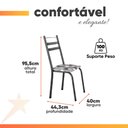 Ver imagem 4 de Conjunto de Mesa Itália 1,20m com 4 Cadeiras Dark/granito - Artefamol