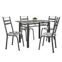 Ver imagem 1 de Conjunto de Mesa Itália 1,20m com 4 Cadeiras Dark/granito - Artefamol
