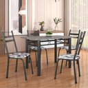 Ver imagem 2 de Conjunto de Mesa Itália 1,20m com 4 Cadeiras Dark/granito - Artefamol