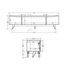Rack para Tv até 75 Polegadas Flynt 1.8 (185cm) - Off White Fosco/natural - 9