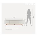 Ver imagem 6 de Rack para TV até 75 Polegadas 185cm Pés em Madeira Maciça Flynt Off White/Natural