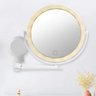 Espelho Giratorio 360 Graus Led 3 Tons Touch 5x Aumento Bateria Recarregavel Usb Parede Banheiro Ilu - 10