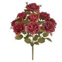 Ver imagem 1 de Buque Rosa Diana 9 Botoes Marsala Outono 40cm Florarte