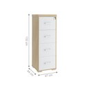 Ver imagem 4 de Jogo Escritório Completo Maidstone Carvalho Branco