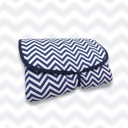 Trocador de Fraldas Portátil Impermeável Cor:chevron Marinho - 1