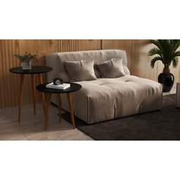 Conjunto 2 Mesas Retrô Pés Palito Duda California Preto - Comprar Moveis em Casa - 4