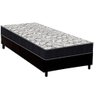 Cama Box Solteiro: Colchão Espuma D45 Ortobom Airtech 150 + Base Crc Suede Black (88x188) - 1