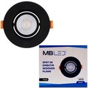 Ver imagem 2 de Spot de Embutir Redondo Preto para Lâmpada Dicroica Mr16