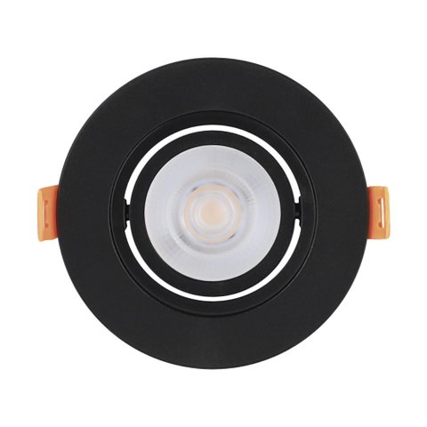 Spot de Embutir Redondo Preto para Lâmpada Dicroica Mr16