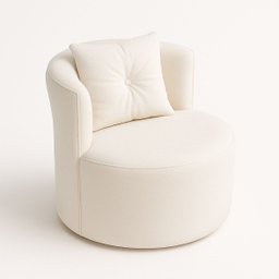 Poltrona Orgânica Redonda para Sala Quarto Recepção Ayla Confortável Elegante Bouclê - 9