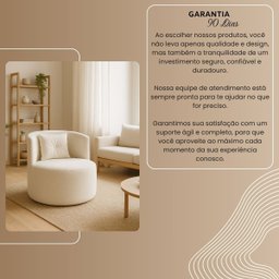 Poltrona Orgânica Redonda para Sala Quarto Recepção Ayla Confortável Elegante Bouclê - 8
