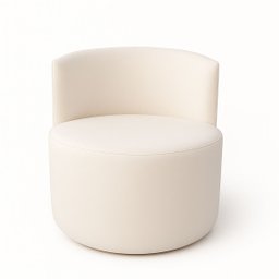 Poltrona Orgânica Redonda para Sala Quarto Recepção Ayla Confortável Elegante Bouclê - 4