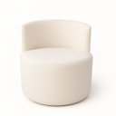 Ver imagem 4 de Poltrona Orgânica Redonda para Sala Quarto Recepção Ayla Confortável Elegante Bouclê