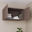 Ver imagem 5 de Módulo Planejado Ponte Solteiro para Guarda Roupa 100% MDF 2 Portas Orion CabeCasa MadeiraOriginals Marrom/Mocha