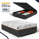 Ver imagem 4 de Cama Box Baú com Colchão Ortopédico de Espuma D33 a Vácuo Sonno Full - Lucas Home - Queen