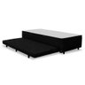 Base para Cama Box Solteiro 3 em 1 com Baú e Cama Auxiliar Preta - 2