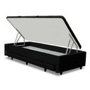 Ver imagem 4 de Base para Cama Box Solteiro 3 em 1 com Baú e Cama Auxiliar Preta
