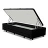 Base para Cama Box Solteiro 3 em 1 com Baú e Cama Auxiliar Preta - 4