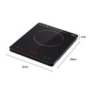 Ver imagem 3 de Cooktop de Indução Hq 1 Boca Portátil 2000w Preto Hq-ids2001p 220v
