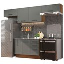 Ver imagem 3 de Armário de Cozinha Compacta 280cm Rustic/Cinza Agata Madesa 02