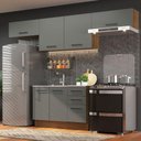 Ver imagem 1 de Armário de Cozinha Compacta 280cm Rustic/Cinza Agata Madesa 02