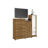 Cômoda Master Plus 6 Gavetas 2 Portas - Albatroz - Nogal - 4