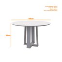 Ver imagem 2 de Mesa Redonda 4 lugares Sem Vidro de 120cm Sem Cadeiras Le Mans - ÉdeCasaMóveis