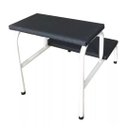 Ver imagem 3 de Escada Clínica de 2 Degraus Branca Esmaltada Tubo 3/4 com Piso em Mdf Medcombo Escada Clínica 02 Deg