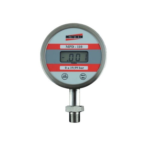 Manômetro Digital Escala 0 A 19,99 Rosca 1/2 Npt Zero Mpd-110 Portátil