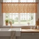 Ver imagem 6 de Cortina Renda Cascata Bando Reta Veneza Cozinha 0,60x3,00:Tulipa Capuccino