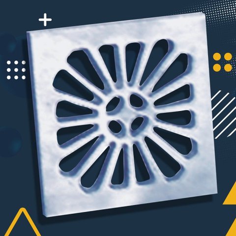 Ralo Grelha para Piscina 15 X 15 X 0,60 Cm - Biasan