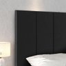Kit 2 Mesas Cabeceira Preto Mesinha Prateleira Painel Suspenso Cama Box Queen 1,60 Suede - Rpm - 6