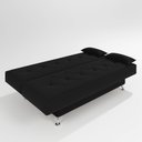 Ver imagem 3 de Sofá Cama 1,80m Iara Suede Preto Madelina Decor