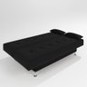 Sofá Cama 1,80m Iara Suede Preto Madelina Decor - 3