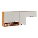 Ver imagem 1 de Armário Aéreo de Cozinha 3 Portas 1 Nicho Cinamomo Off White Vegas