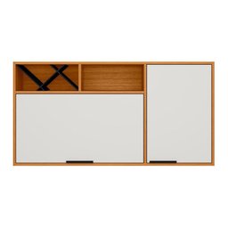 Armário Aéreo 120cm 02 Portas Ravena Nicho com Adega Poliman - 2