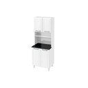 Ver imagem 1 de Cozinha Compacta Telasul Aço Topazio 4 Portas 70cm Branco