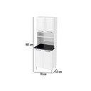 Ver imagem 2 de Cozinha Compacta Telasul Aço Topazio 4 Portas 70cm Branco