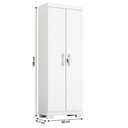 Ver imagem 6 de Multiuso 2 Portas com Fechadura 100% MDF Íris Acp Móveis Branco