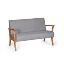 Ver imagem 4 de Conjunto de Poltronas Estofadas para Sala em Madeira Maciça Cléo Cinza Escuro - Straub Web