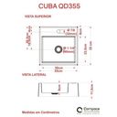 Ver mais imagens de Kit Cuba Q355 Torneira C50 Válvula 1 Polegada Abs Sifão Pvc Flexível Compace