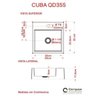 Kit Cuba Q355 Torneira C50 Válvula 1 Polegada Abs Sifão Pvc Flexível Compace - 8