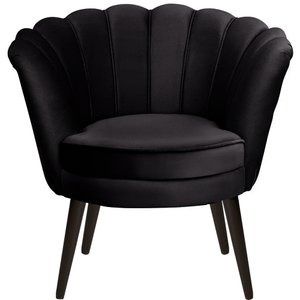Poltrona Pétalas em Sued Premium Preto