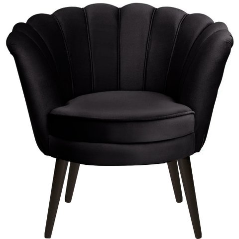 Poltrona Pétalas em Sued Premium Preto