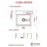 Kit Cuba Q355 Torneira C50 Válvula 1 Polegada Abs Compace - 6