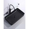 Cuba de Cerâmica Sobrepor Apoio Banheiro Pia 61x45 Cm Preta - 1