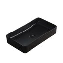 Ver imagem 2 de Cuba de Cerâmica Sobrepor Apoio Banheiro Pia 61x45 Cm Preta