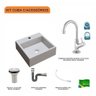 Kit Cuba Q355 com Torneira 1198 Metal e Válvula 1 Polegada e Sifão Cromado e Flexível Compace - 3