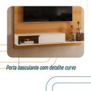 Ver imagem 3 de Painel para Tv Suspenso Evo com Mesa de Centro Sky e Aparador Infinity Cinamomo Off White – Hb Móvei